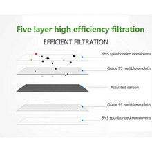 Cargar imagen en el visor de la galería, New 3D Cutting Five Layers Activated Carbon PM 2.5 Filter Replacements - Libiyi