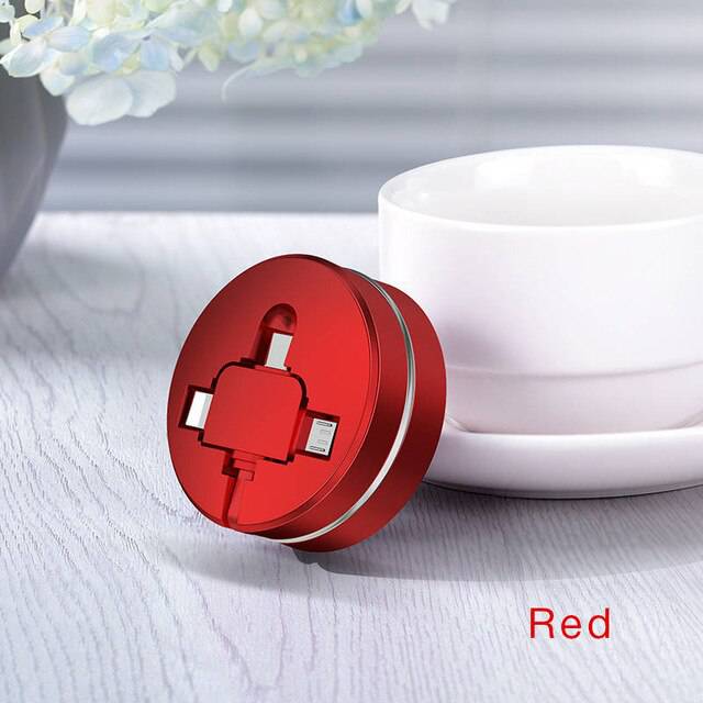 Portable 3 in 1 Retractable Micro USB Cable - Libiyi