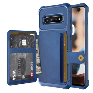 Phone Bags - Leather Flip Wallet Photo Holder Hard Back Cover For Samsung - Libiyi