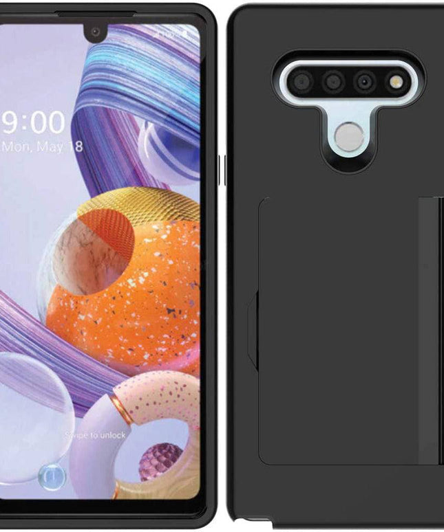 Armor Protective Card Holder Case for LG Stylo 6 - Libiyi