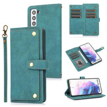 Carregar imagem no visualizador da galeria, Leather Crossbody Shockproof Wallet Phone Case for Samsung S21 - Libiyi