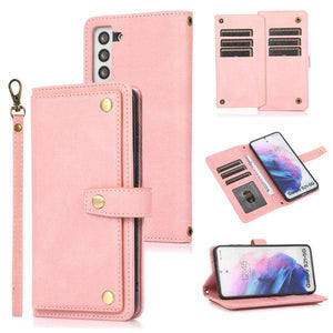 Leather Crossbody Shockproof Wallet Phone Case for Samsung S21 - Libiyi