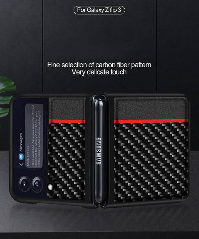 Slim Lightweight Carbon Fiber Case for Samsung Galaxy Z Flip 3 5G - Libiyi