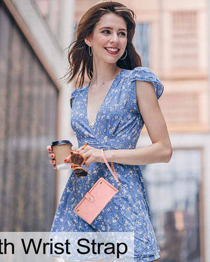 Leather Crossbody Shockproof Wallet Phone Case for Samsung S21 Ultra - Libiyi