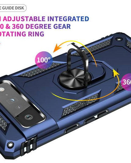 2022 Luxury Armor Ring Bracket Phone case For Google Pixel 6 Pro With 2-Pack Screen Protectors - Libiyi