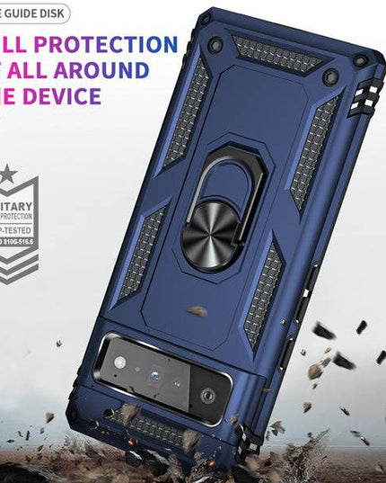 2022 Luxury Armor Ring Bracket Phone case For Google Pixel 6 Pro With 2-Pack Screen Protectors - Libiyi