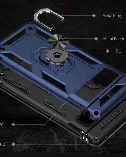 2022 Luxury Armor Ring Bracket Phone case For Google Pixel 6 Pro With 2-Pack Screen Protectors - Libiyi