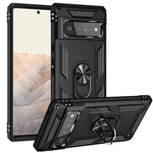 Carregar imagem no visualizador da galeria, 2022 Luxury Armor Ring Bracket Phone case For Google Pixel 6 Pro With 2-Pack Screen Protectors - Libiyi