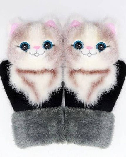 2022 new cartoon plush knitted gloves🌈 - Libiyi