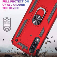 Cargar imagen en el visor de la galería, Samsung A70 Luxury Armor Ring Bracket Phone Case With 1-Pack Tempered Glass Screen Protector - Libiyi