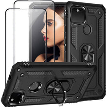 Load image into Gallery viewer, 2022 Luxury Armor Ring Bracket Phone case For Google Pixel 4A With 2-Pack Screen Protectors - Libiyi