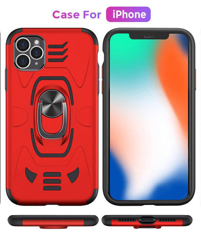 2022 Anti Fall Rugged Shield Ring Bracket Phone case For iPhone 12 Series - Libiyi