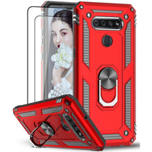 Cargar imagen en el visor de la galería, Luxury Armor Ring Bracket Phone Case For LG K51 With [2 Pack] Screen Protectors - Libiyi