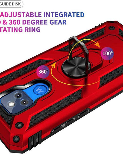 Luxury Armor Ring Bracket Phone case For Moto E7&E7 Plus With Screen Protector - Libiyi