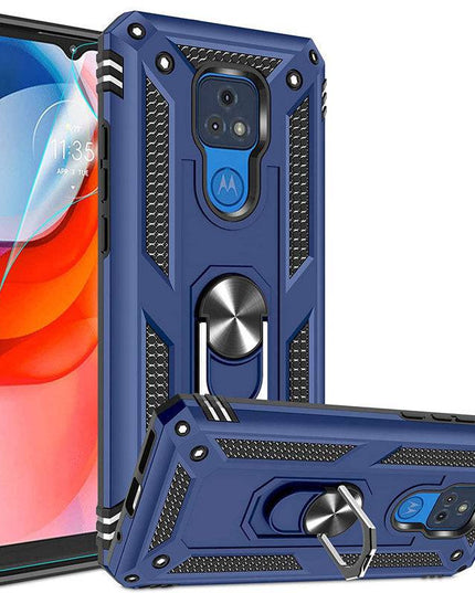 Luxury Armor Ring Bracket Phone case For Moto E7&E7 Plus With Screen Protector - Libiyi