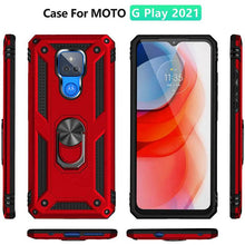 Cargar imagen en el visor de la galería, Luxury Armor Ring Bracket Phone case For Moto G Play 2021 With Screen Protector - Libiyi