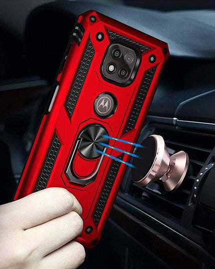 2022 Luxury Armor Ring Bracket Phone case For MOTO G Power 2021 With 2-Pack Screen Protectors - Libiyi