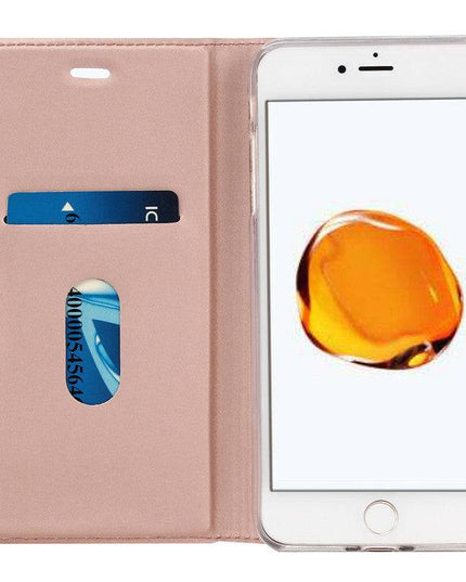 Solid Color Voltage Pull-in Flip Leather Case For Iphone - Libiyi