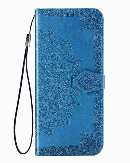 2022 Luxury Embossed Mandala Leather Wallet Flip Case for Samsung A21 - Libiyi