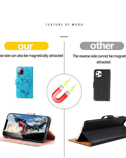 3D Embossed Rose Wallet Case For Google Pixel 6 - Libiyi