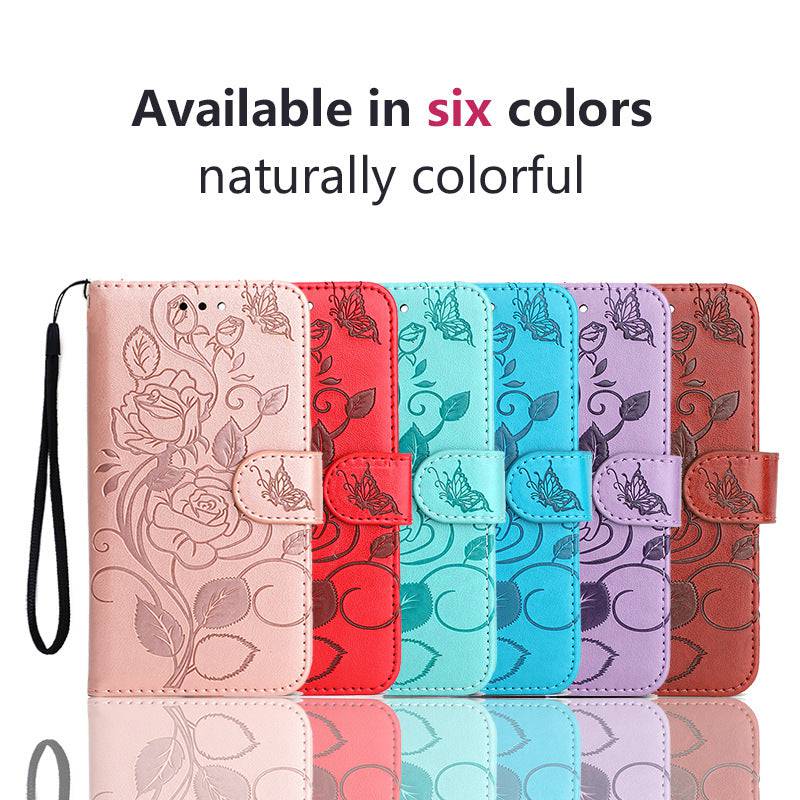 3D Embossed Rose Wallet Case For Samsung A32(5G) - Libiyi