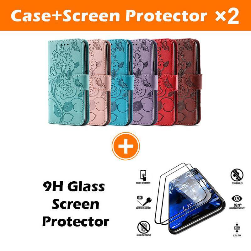 3D Embossed Rose Wallet Case For Samsung A32(5G) - Libiyi
