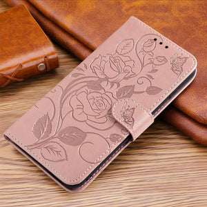 3D Embossed Rose Wallet Case For Samsung A42(5G) - Libiyi
