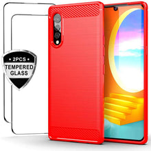 Load image into Gallery viewer, Luxury Carbon Fiber Case For LG Velvet With 2-Pack Screen Protectors - Libiyi