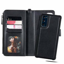 Cargar imagen en el visor de la galería, High-quality Split Magnetic 2-in-1 Zipper Wallet Case For Samsung - Libiyi