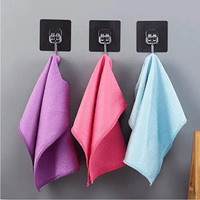 Fish Scale Microfiber Polishing Cleaning Cloth 5 Pcs - Libiyi