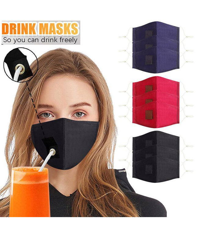 3pcs Adult Straw Mask - Libiyi