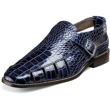 Load image into Gallery viewer, Men Casual Crocodile Print Leather Fisherman Sandals - Libiyi