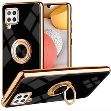 Cargar imagen en el visor de la galería, Slim Thin Finger Ring Stand Electroplated Silicone Case For Samsung A42(5G) - Libiyi