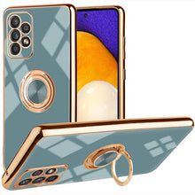 Carregar imagem no visualizador da galeria, Slim Thin Finger Ring Stand Electroplated Silicone Case For Samsung A52(4G/5G) - Libiyi