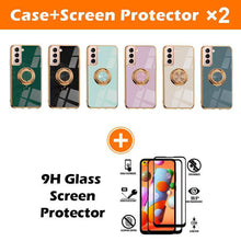 Cargar imagen en el visor de la galería, Shiny Plating Built-in Finger Ring Case For Samsung S21 Plus - Libiyi