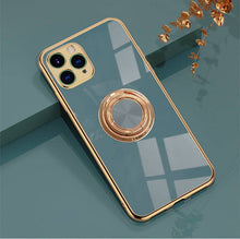 Cargar imagen en el visor de la galería, Shiny Plating Built-in Finger Ring Case For iPhone 12 Series - Libiyi