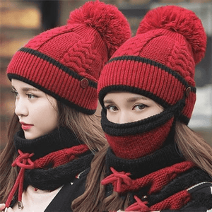 2022 New 3 in 1 Winter Beanie Set - Libiyi