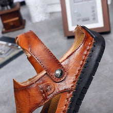 Laden Sie das Bild in den Galerie-Viewer, Libiyi Men&#39;s Casual Breathable Handmade Leather Sandals - Libiyi
