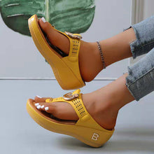 Carregar imagem no visualizador da galeria, Libiyi Ladies Flip Flop Wedge slippers - Libiyi