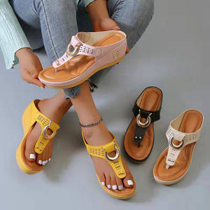 Libiyi Ladies Flip Flop Wedge slippers - Libiyi