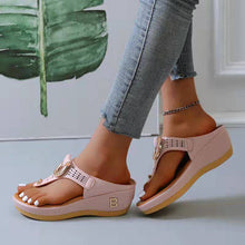 Carregar imagem no visualizador da galeria, Libiyi Ladies Flip Flop Wedge slippers - Libiyi