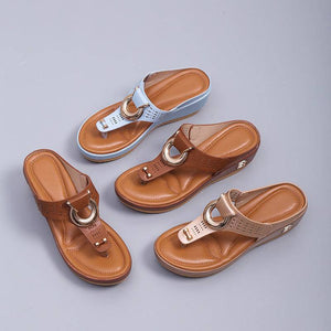 Libiyi Ladies Flip Flop Wedge slippers - Libiyi
