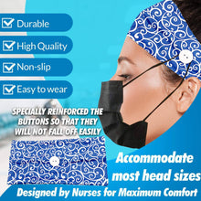 Cargar imagen en el visor de la galería, Button Elastic Hair Bands For Ear Saver - Libiyi