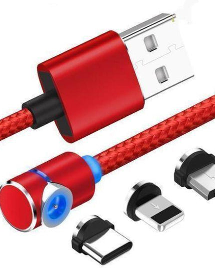3 in 1 360° Magnetic Charging Cable for Huawei iPhone Samsung - Libiyi