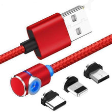 Laden Sie das Bild in den Galerie-Viewer, 3 in 1 360° Magnetic Charging Cable for Huawei iPhone Samsung - Libiyi