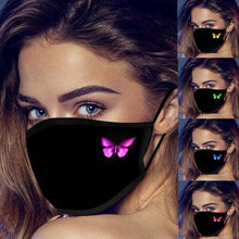 Load image into Gallery viewer, Printed Black Mask Butterfly Cloth Masks - Libiyi