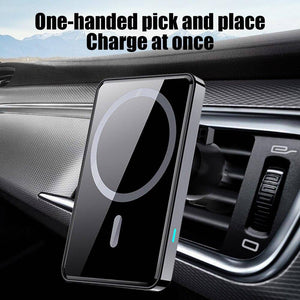 15W Fast Wireless Magnetic Strong Suction Charger Car Holder Air Vent Bracket For iPhone - Libiyi