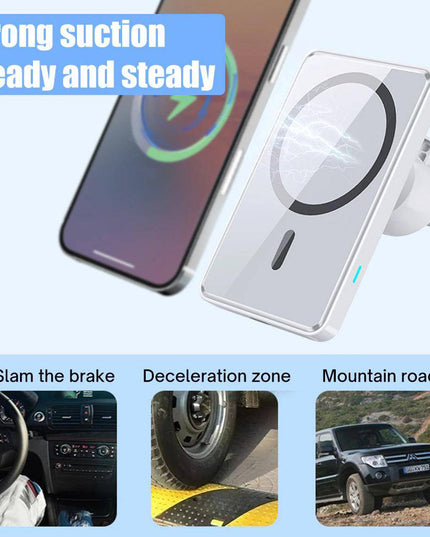 15W Fast Wireless Magnetic Strong Suction Charger Car Holder Air Vent Bracket For iPhone - Libiyi