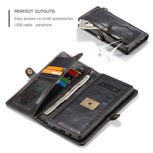 Samsung  Wallet Magnetic Case With Wrist Strap Detachable 2 in 1 Back Cover - Libiyi