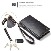 Cargar imagen en el visor de la galería, Samsung  Wallet Magnetic Case With Wrist Strap Detachable 2 in 1 Back Cover - Libiyi